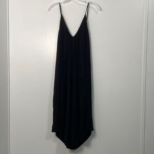 Lulu’s Strappy Plunge Neck Black Jumpsuit Romper Size L